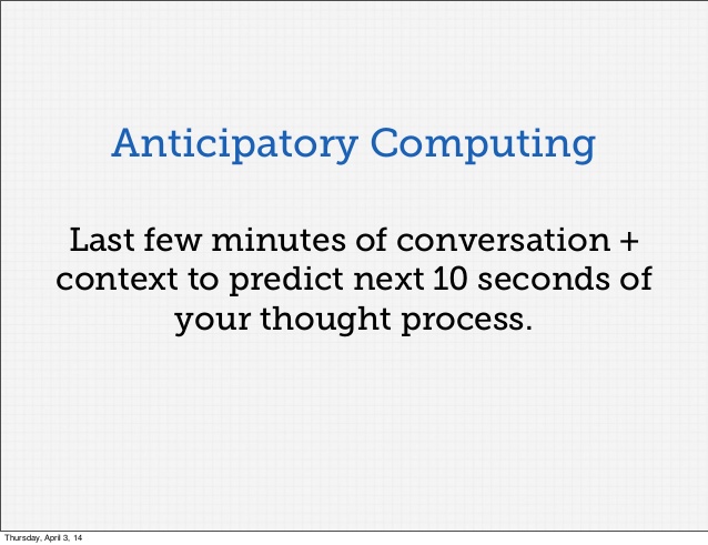 anticipatory computing