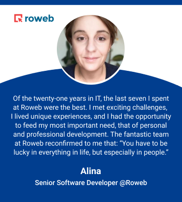 Alina Senior software development Roweb