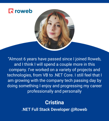 Cristina Net Full stack Developer Roweb