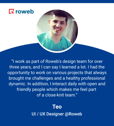 Teo Apostol UI/UX designer Roweb