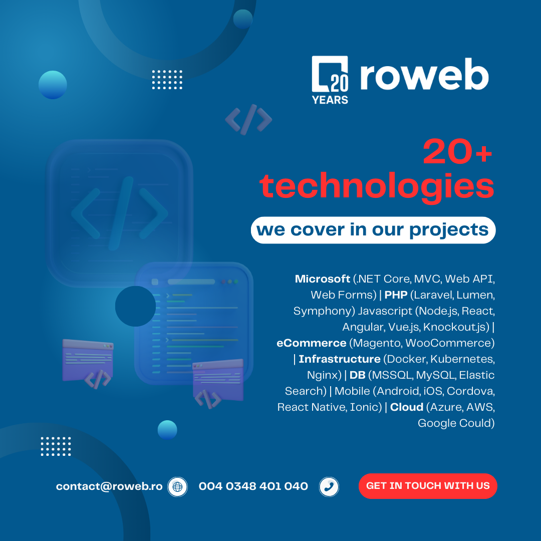 Roweb experience technologies frameworks
