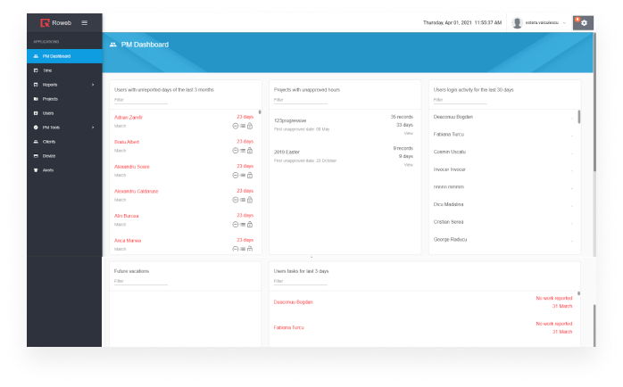 Report - Timereport platform