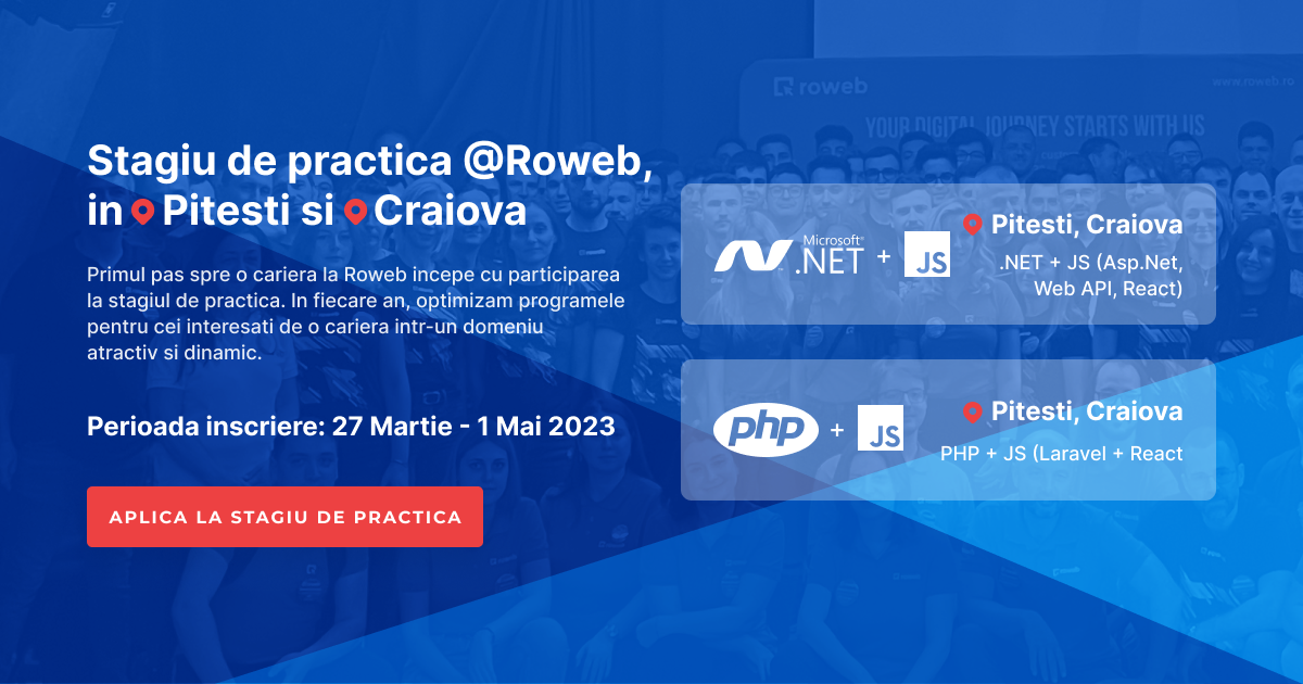 Roweb Development – Stagiu de practica online