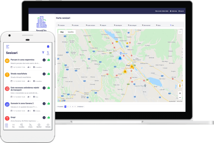 Harta sesizari Smart City