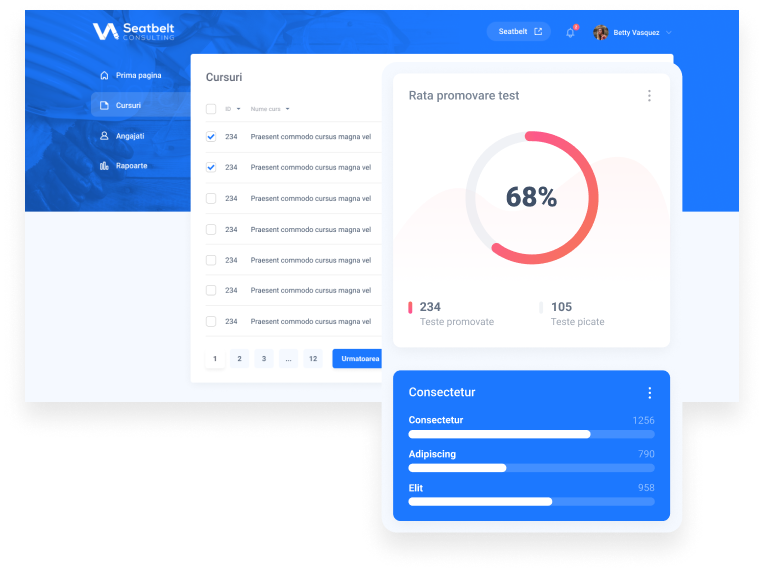 Rata promovare test platforma e-learning